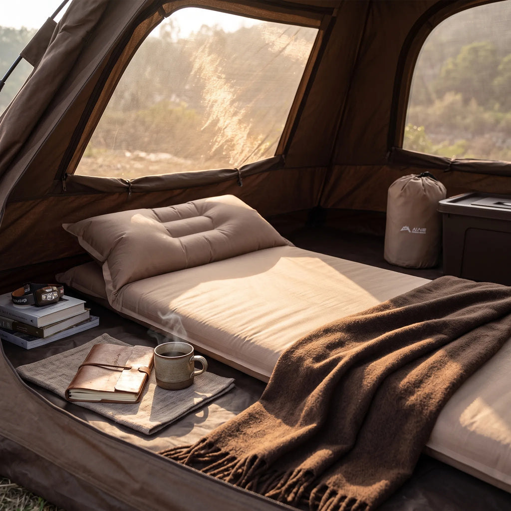 Ultralight Self-Inflating Single Air Bed for Camping, Travel & Picnics