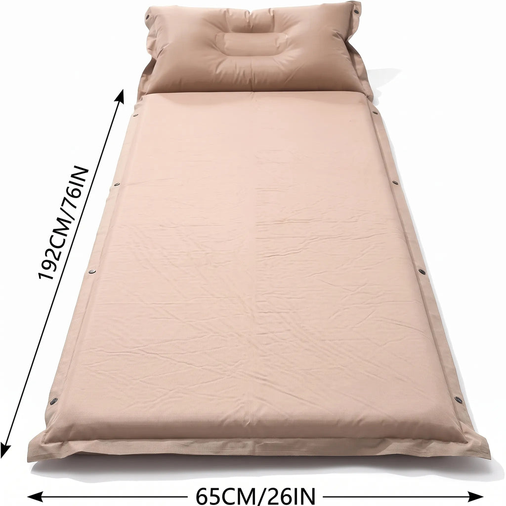 Ultralight Self-Inflating Single Air Bed for Camping, Travel & Picnics