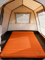 4-Inch Double Air Bed with Built-In Pump, Connectable Design for Camping & Guests