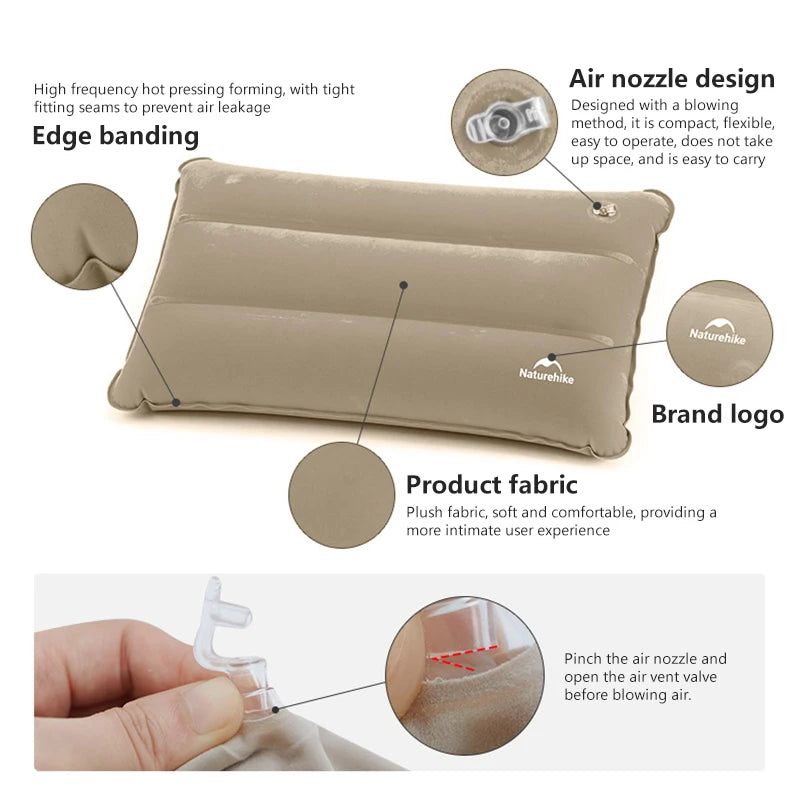 Blowing Inflatable Camping Pillow