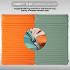 4-Inch Double Air Bed with Built-In Pump, Connectable Design for Camping & Guests