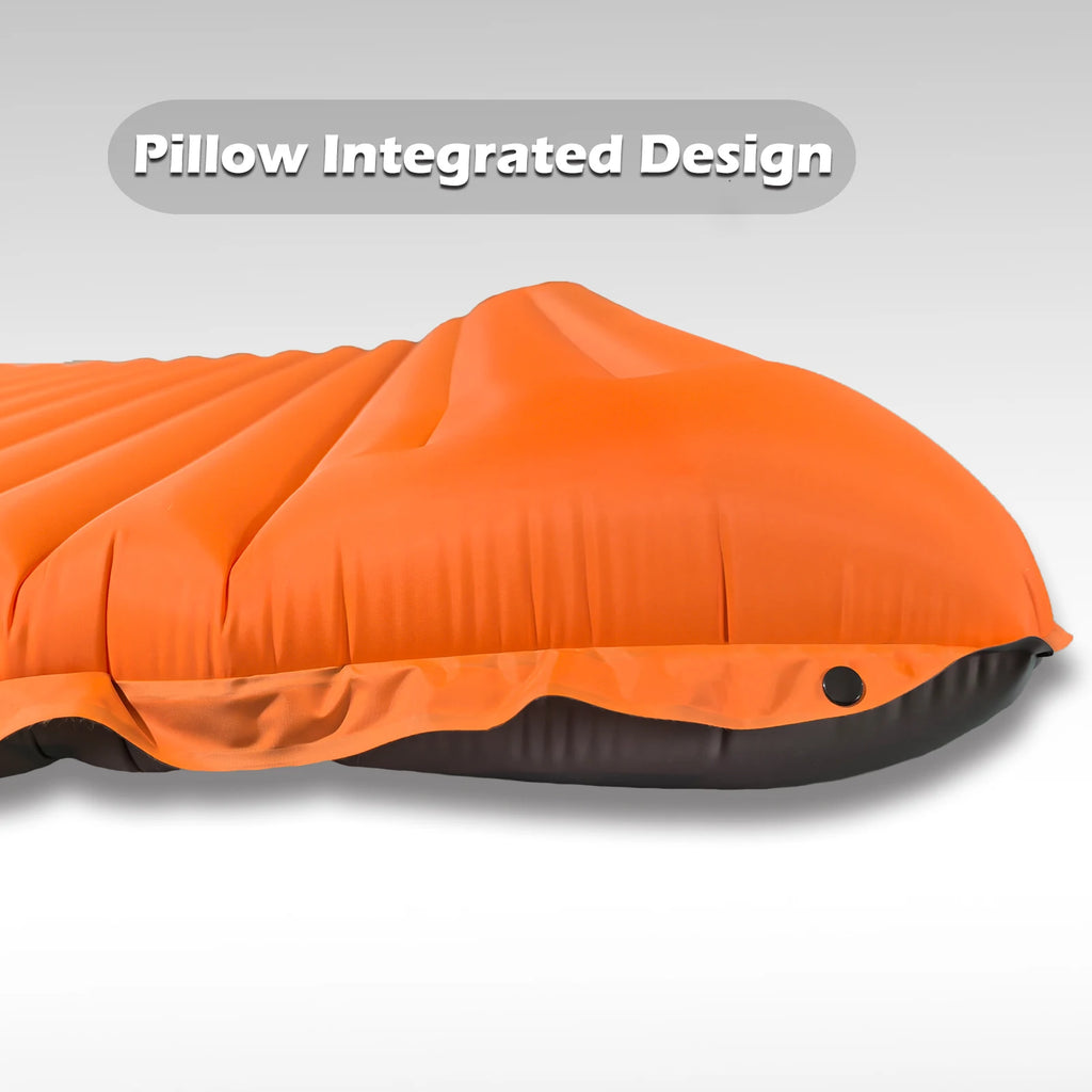 4-Inch Double Air Bed with Built-In Pump, Connectable Design for Camping & Guests