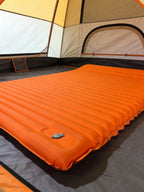 4-Inch Double Air Bed with Built-In Pump, Connectable Design for Camping & Guests