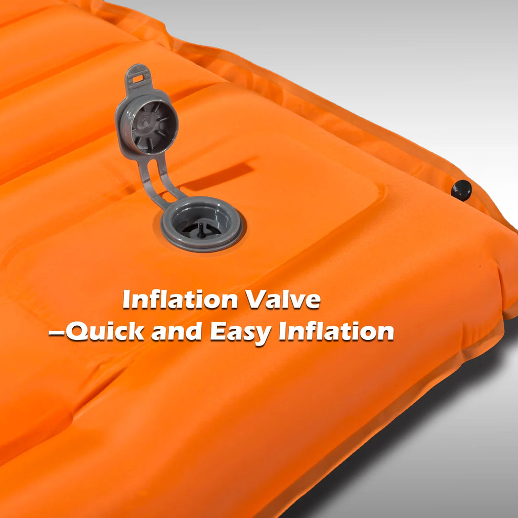 4-Inch Double Air Bed with Built-In Pump, Connectable Design for Camping & Guests