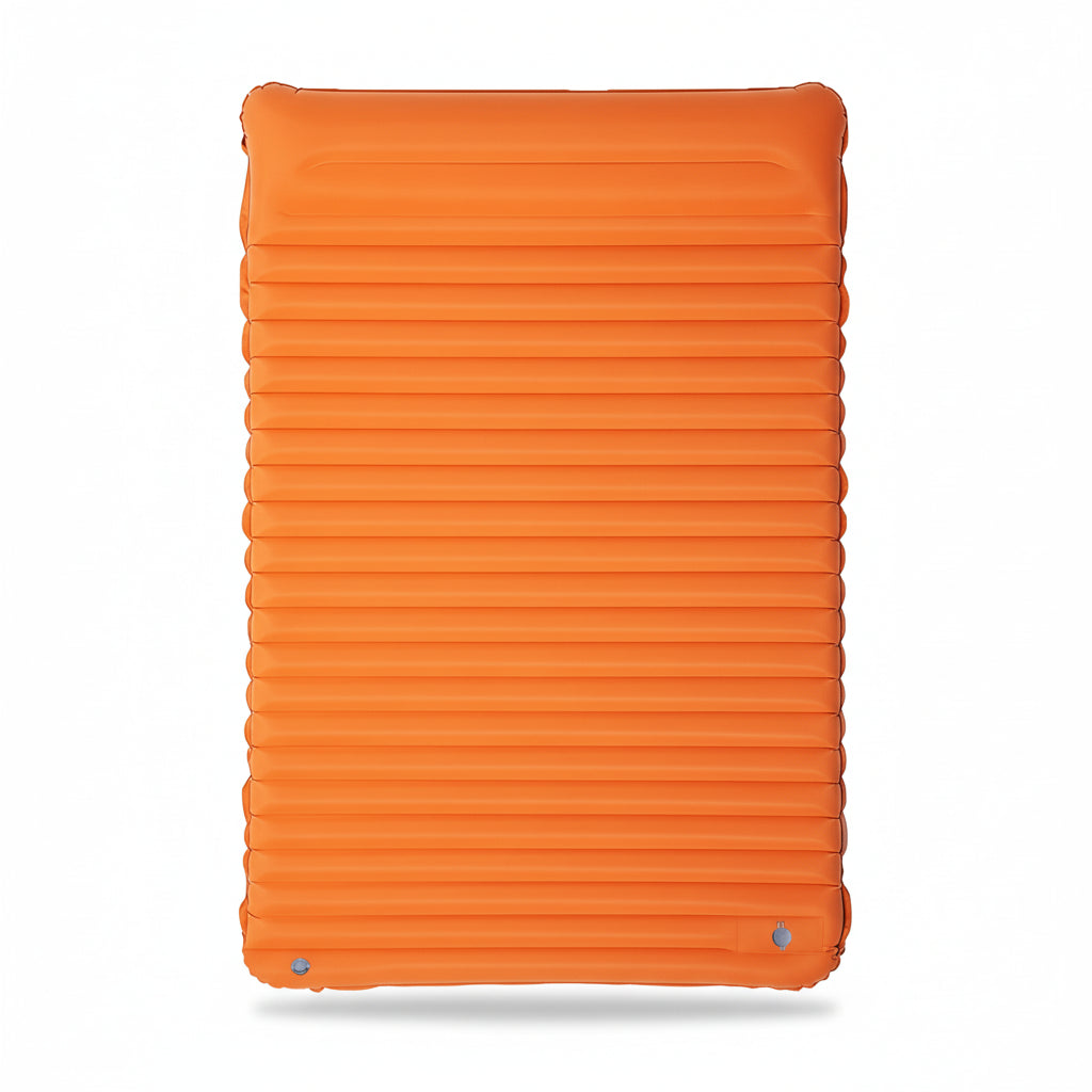 4-Inch Double Air Bed with Built-In Pump, Connectable Design for Camping & Guests