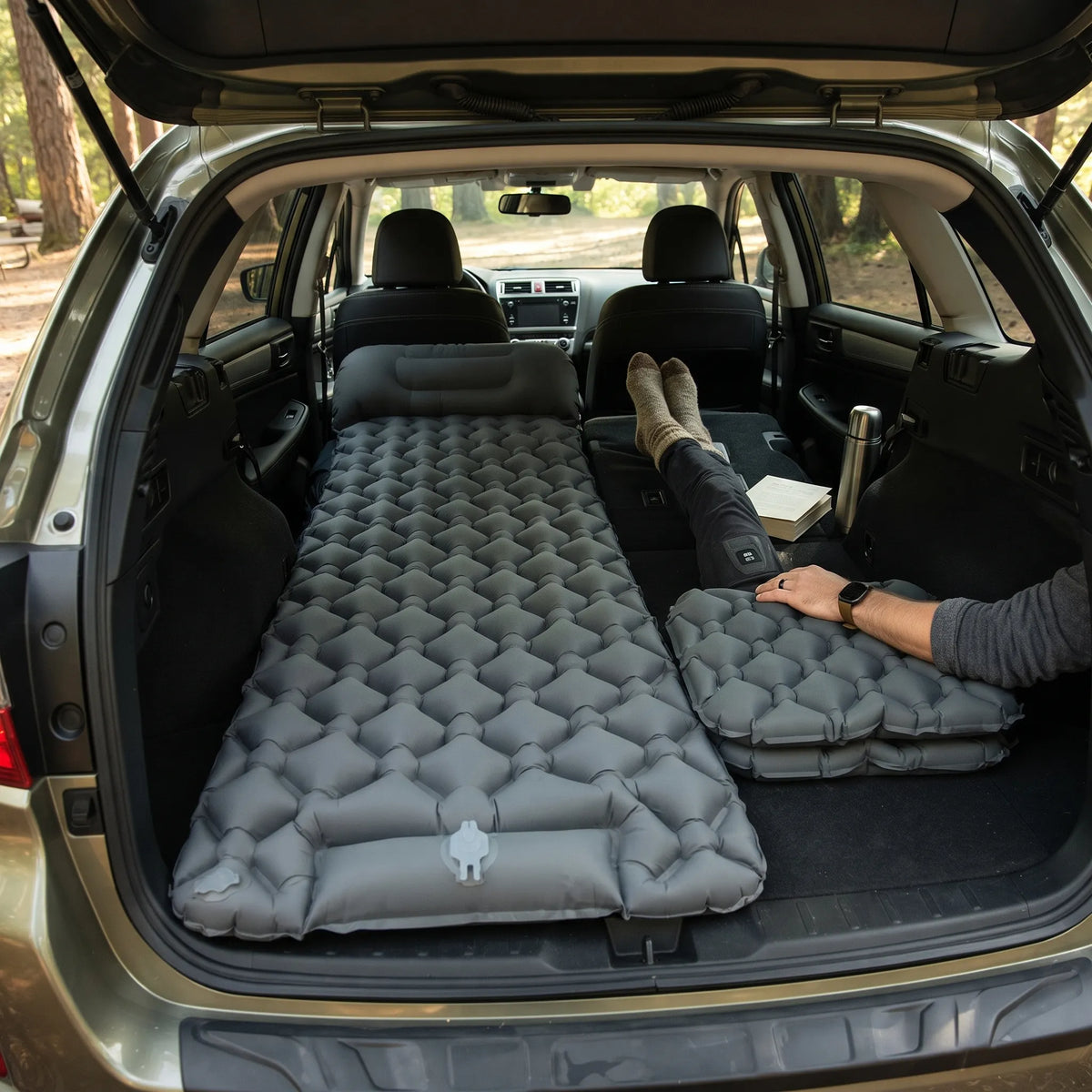 Single-Person Inflatable Camping Mattress