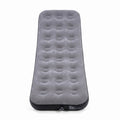 Grey Flocked Single Air Bed for Camping